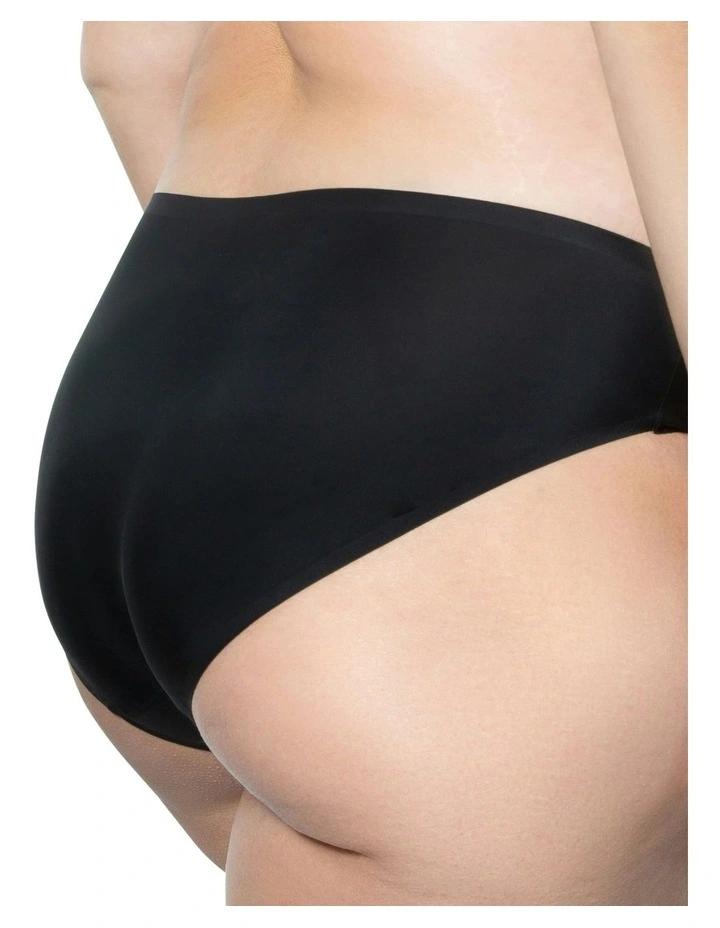 Bonded Seamless-Effect Hipster Brief in Black image 2