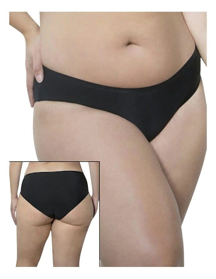 Bonded Seamless-Effect Hipster Brief in Black image 5