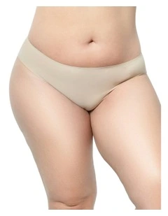 Bonded Seamless-Effect Hipster Brief in European Nude