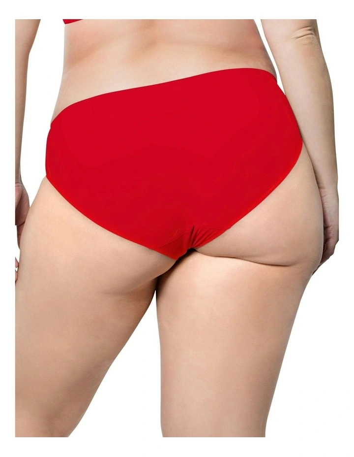 Bonded Seamless-Effect Hipster Brief in Racing Red image 2