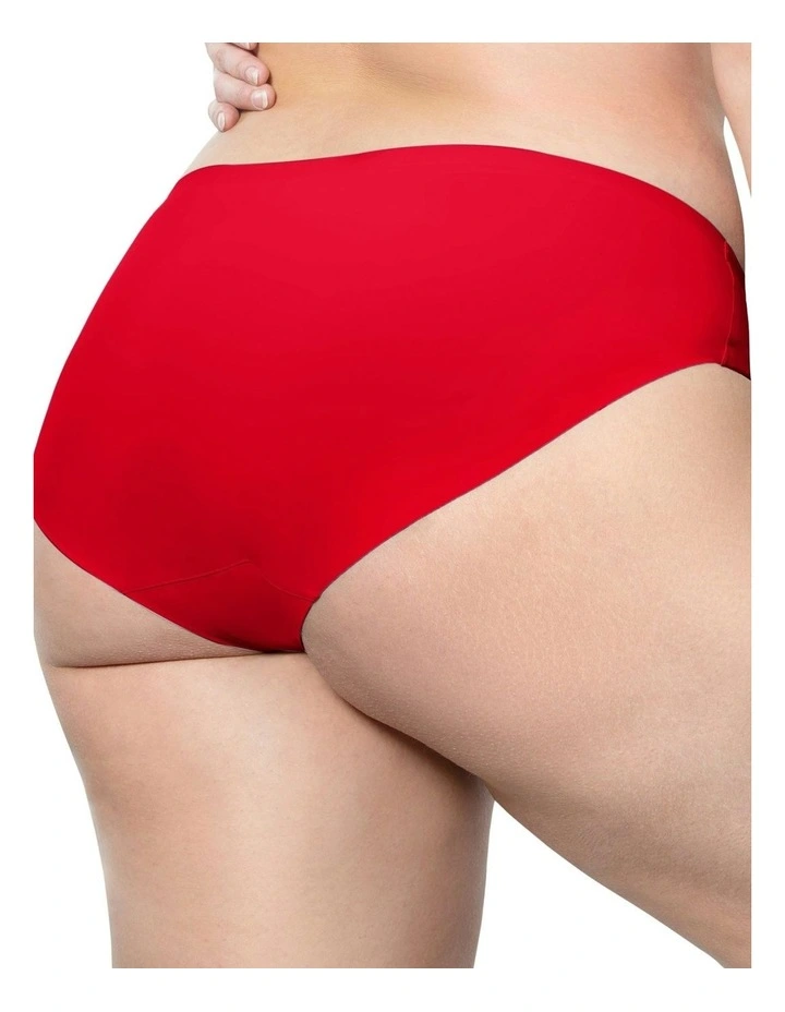 Bonded Seamless-Effect Hipster Brief in Racing Red image 3