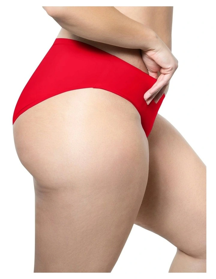 Bonded Seamless-Effect Hipster Brief in Racing Red image 4