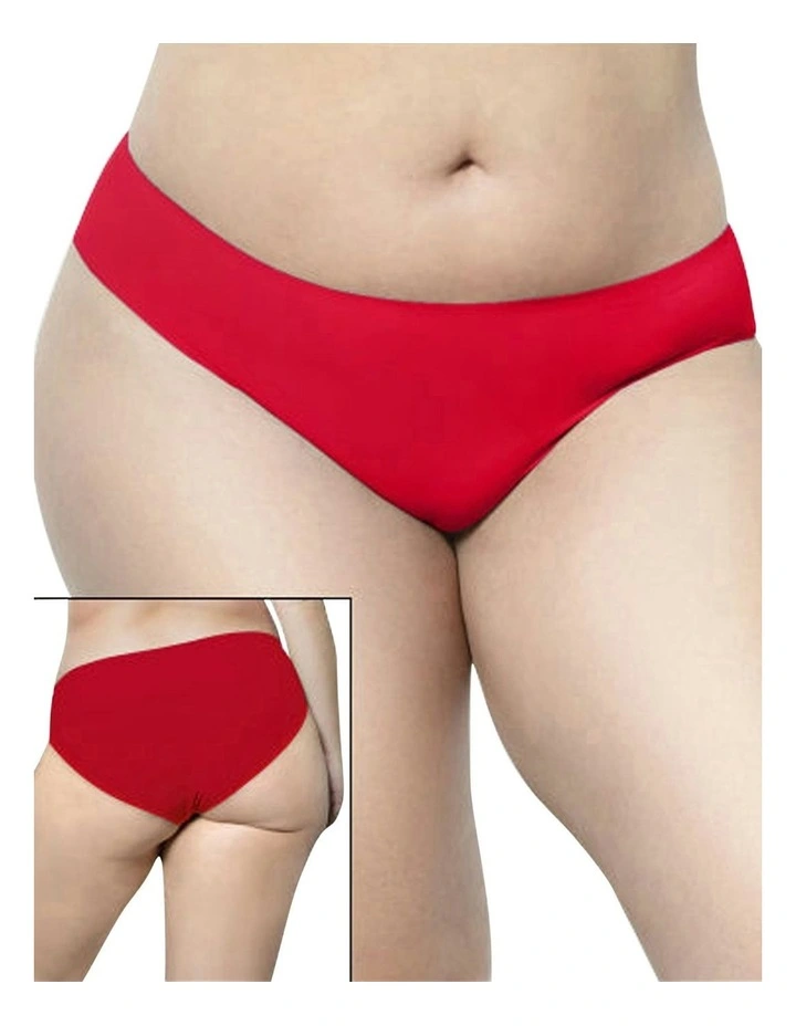 Bonded Seamless-Effect Hipster Brief in Racing Red image 7