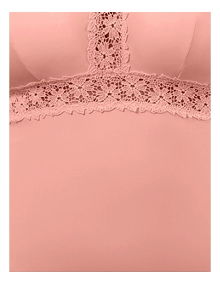 Brigitte Low Back One Piece Swimsuit with Lace in Peach Bud image 7