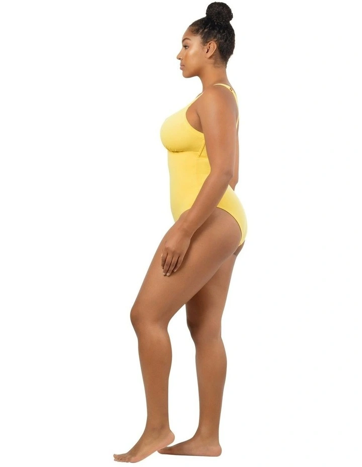 Vivien Full Bust V Neck Plunge Swimsuit in Lemon Drop image 4