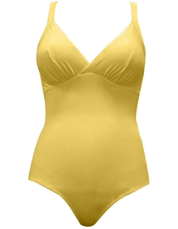 Vivien Full Bust V Neck Plunge Swimsuit in Lemon Drop image 5