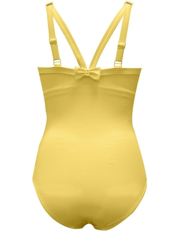 Vivien Full Bust V Neck Plunge Swimsuit in Lemon Drop image 6