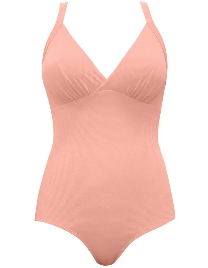 Vivien Full Bust V Neck Plunge Swimsuit in Pink Blush image 5