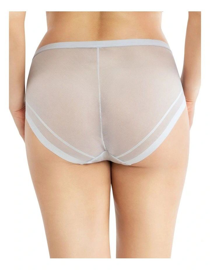 Shea Full Coverage High Waist Brief in Silver image 2