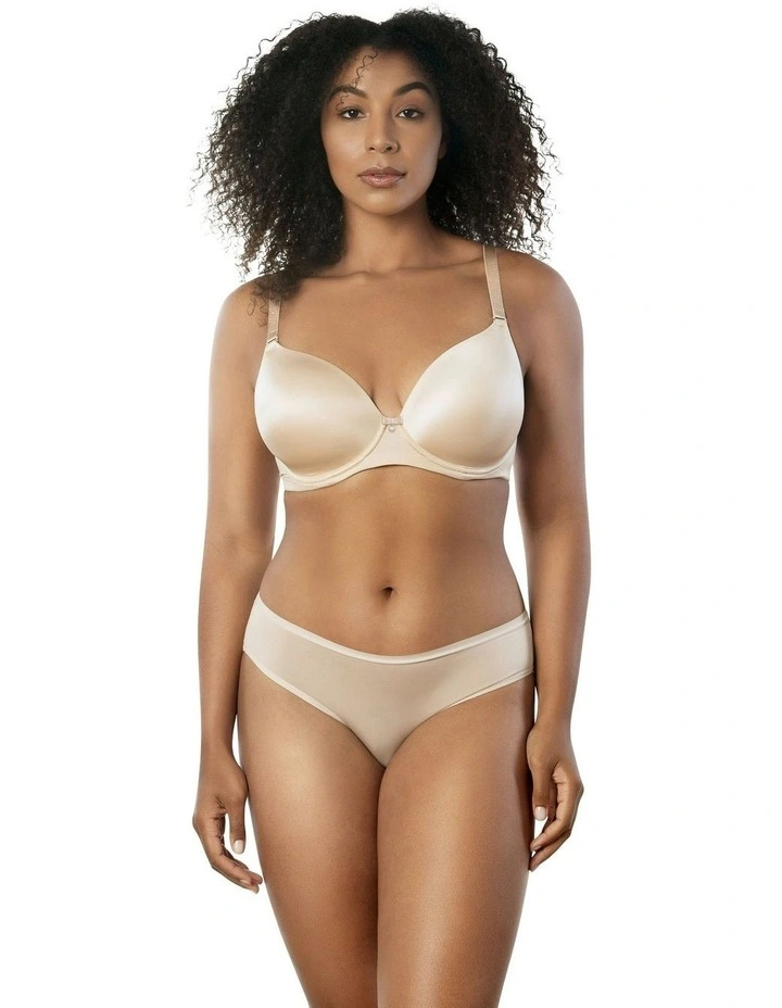 Elise Convertible Wired Seamless Moulded T-shirt Bra in Bare image 3