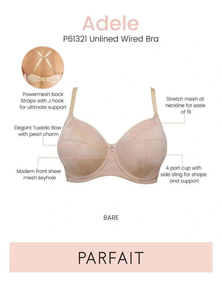 Adele Unlined Wired Full Cup Bra in Bare image 7