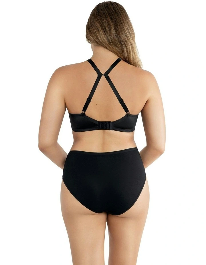 Adele Unlined Wired Full Cup Bra in Black Stripe image 5
