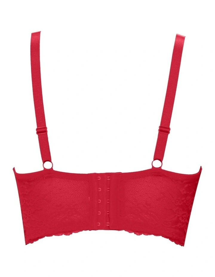 Sandrine Underwired Longline Plunge Bra in Racing Red image 6