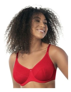 Enora Underwire Minimiser Bra in Racing Red