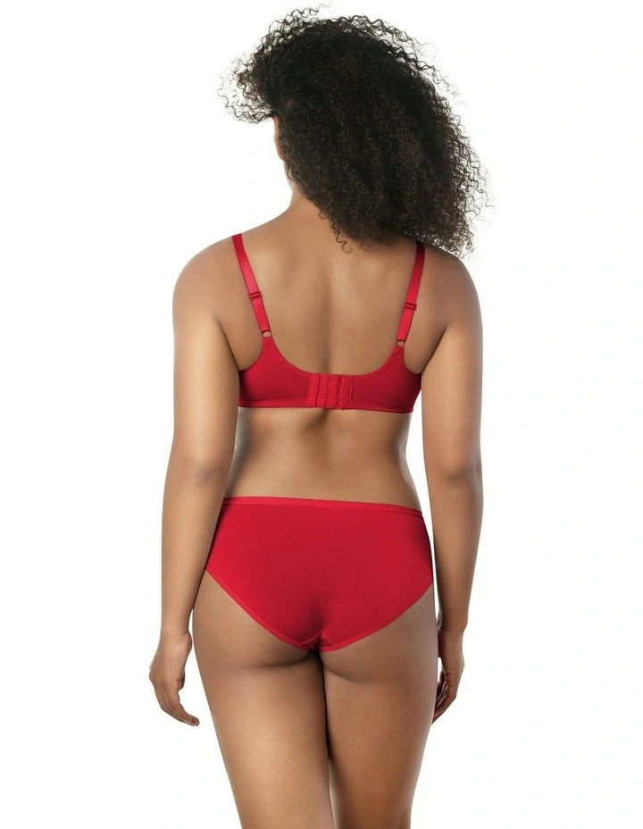 Enora Underwire Minimiser Bra in Racing Red image 3