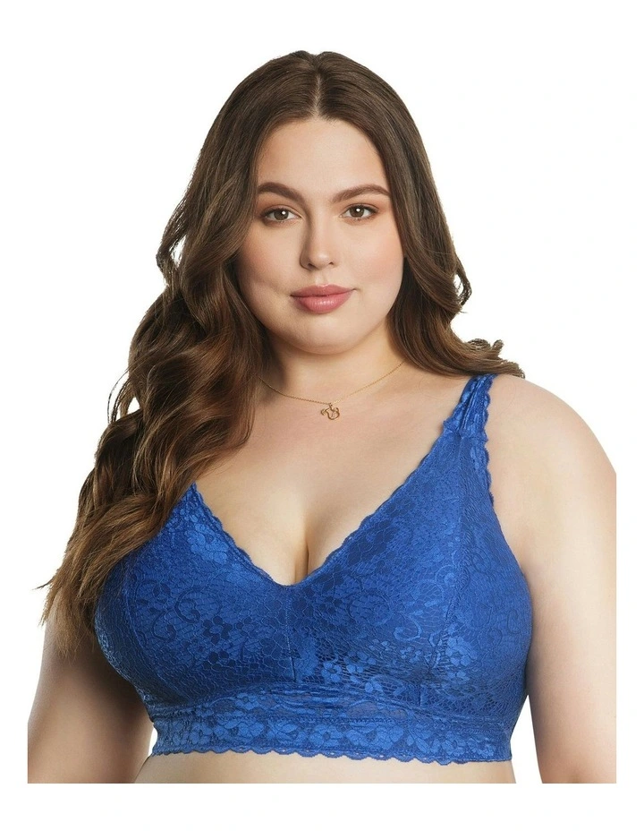Adriana Wirefree Full Bust Lace Bralette in Sapphire image 1
