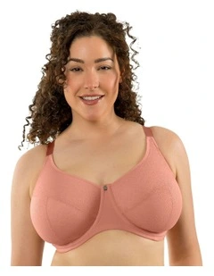 Enora Underwired Minimiser Bra in Muted Clay