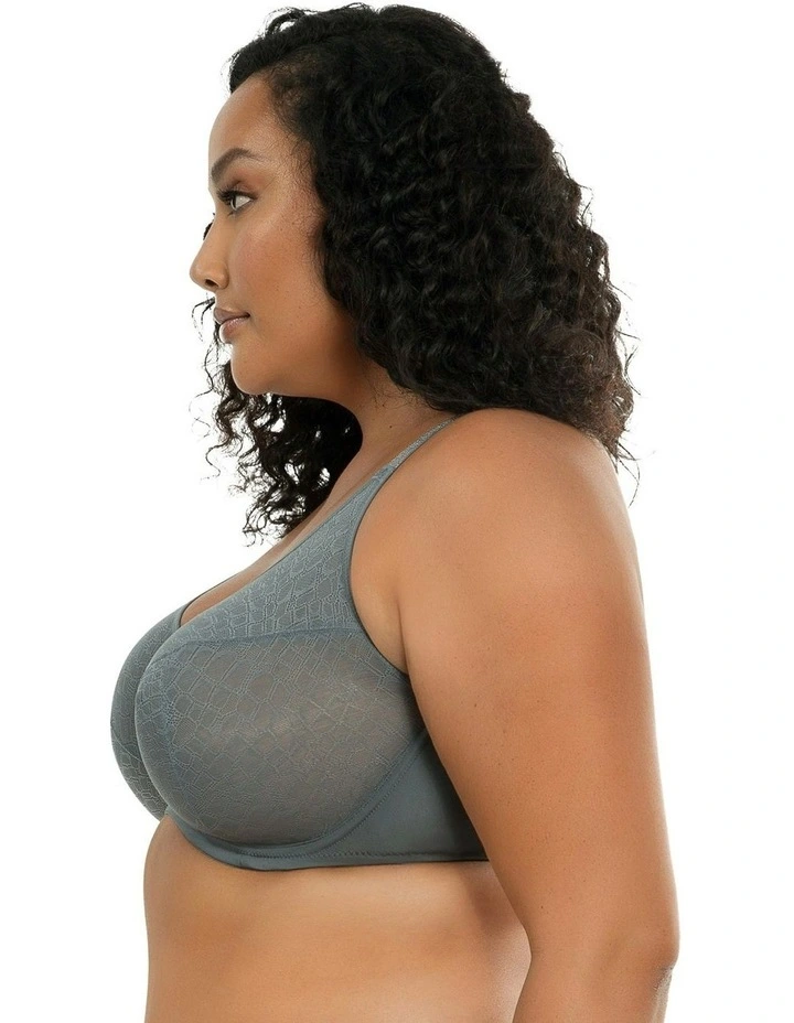 Enora Underwire Minimiser Bra in Charcoal image 3