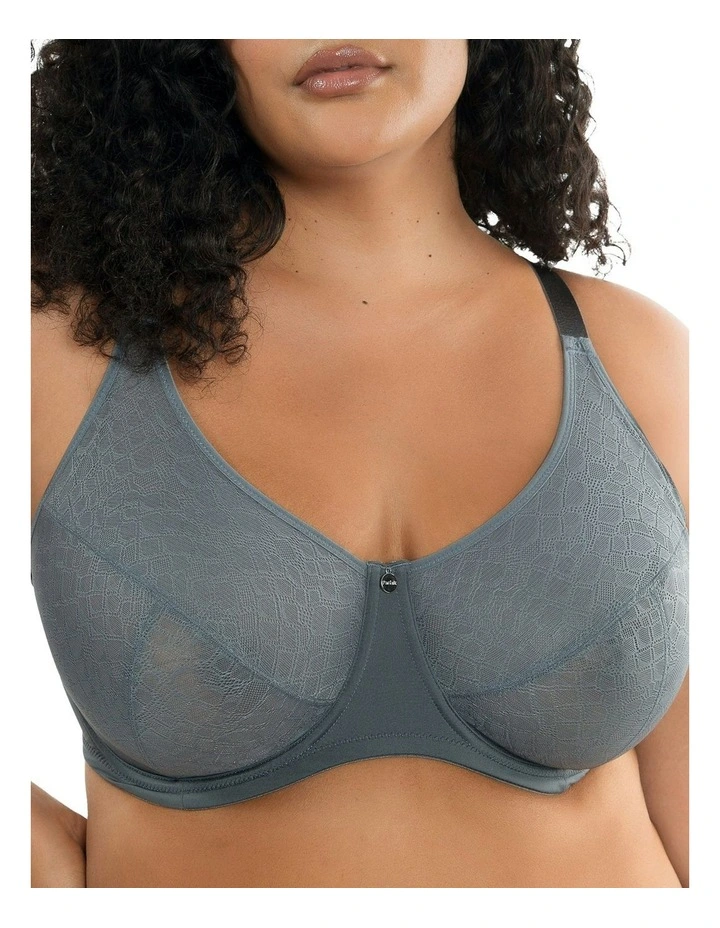 Enora Underwire Minimiser Bra in Charcoal image 4