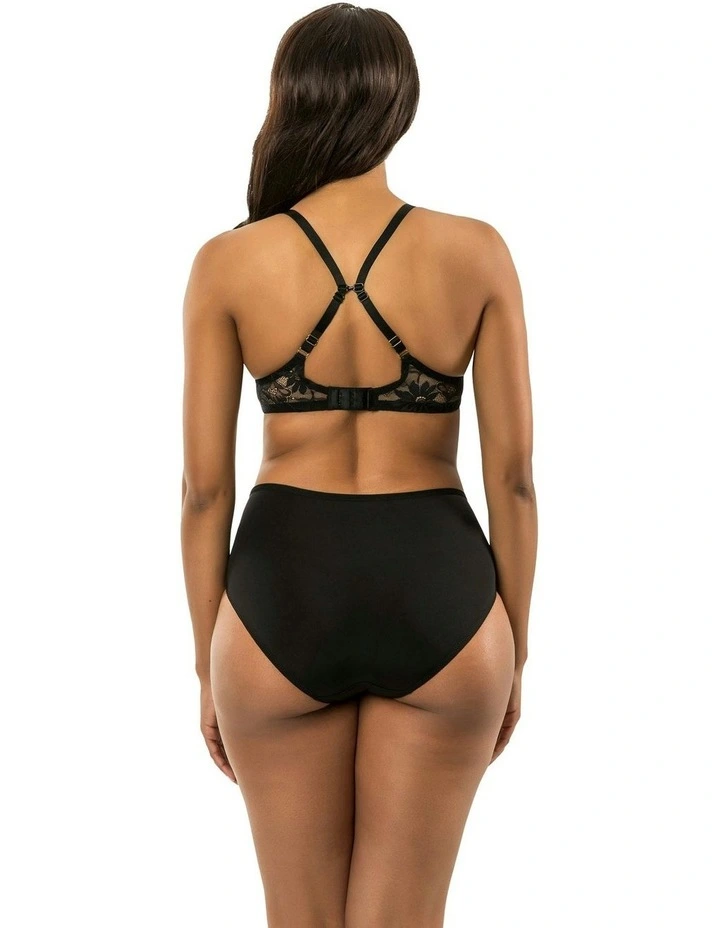 Luxlacy Moulded Wired Lace T-Shirt Bra in Black image 6
