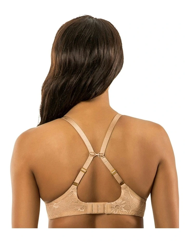 Luxlacy Moulded Wired Lace T-Shirt Bra in True Nude image 2