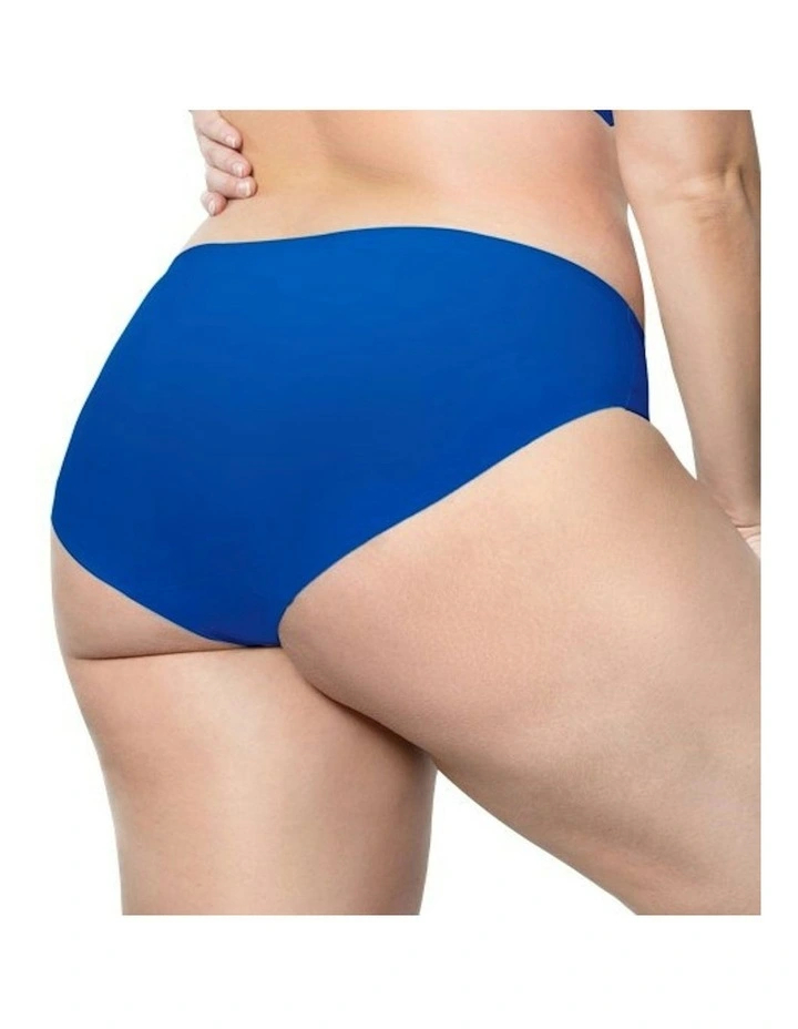 Bonded Seamless-Effect Hipster Brief in Nautical Blue image 2