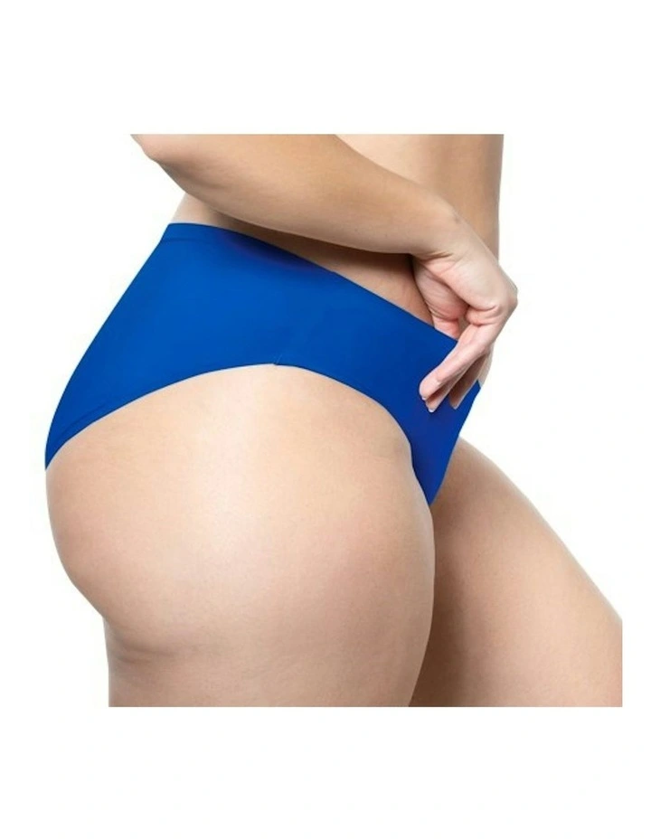 Bonded Seamless-Effect Hipster Brief in Nautical Blue image 3