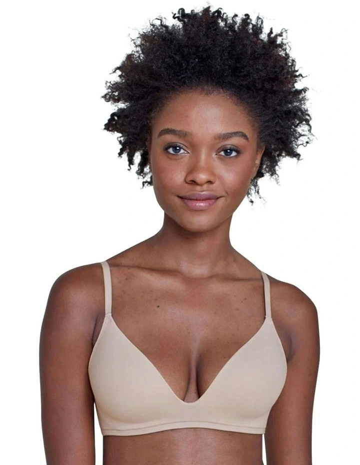 Prestige Wirefree Push Up Plunge Bra in Beige image 1