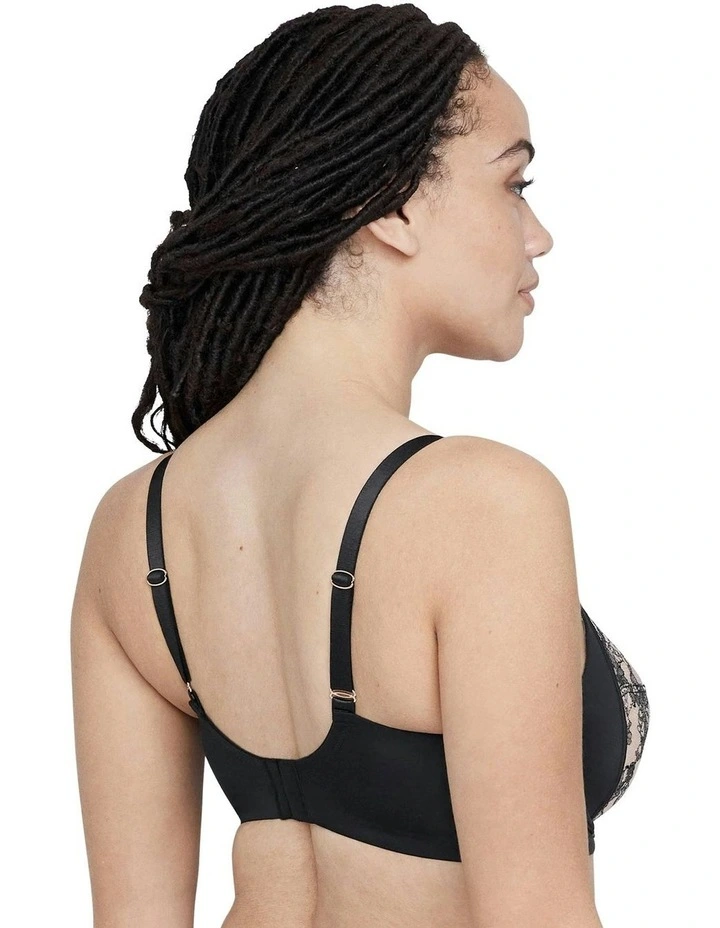 Entice Fuller Bust Sheer Lace Bra with Side Support in Black/Nylon image 2