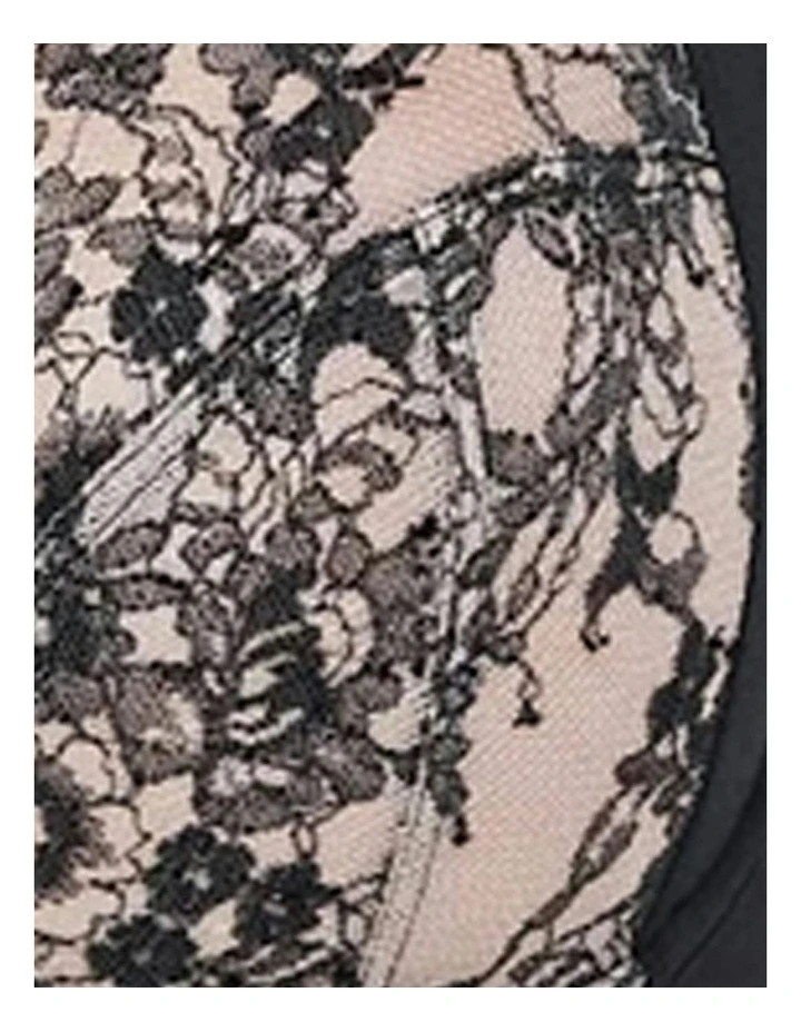 Entice Fuller Bust Sheer Lace Bra with Side Support in Black/Nylon image 6