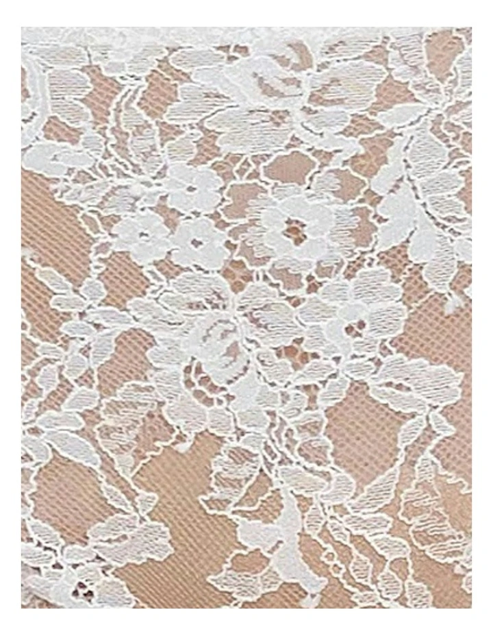 Entice Medium Rise Lace Front Brief in White/Nylon image 5