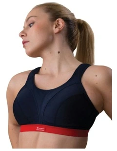 Classic Support Sports Bra in Navy/Red