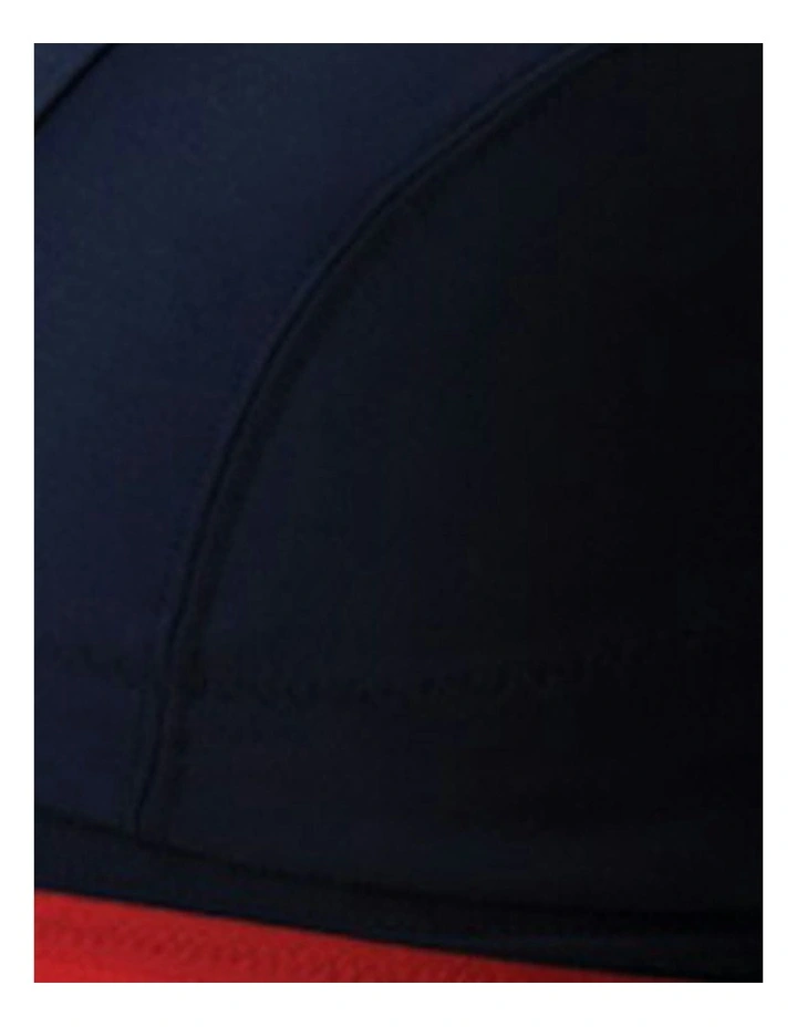 Classic Support Sports Bra in Navy/Red image 6