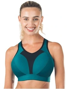 Aerocool Wirefree Full Bust High Impact Sports Bra in Emerald Green