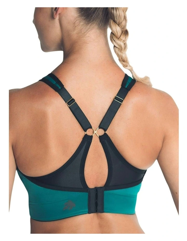 Aerocool Wirefree Full Bust High Impact Sports Bra in Emerald Green image 2