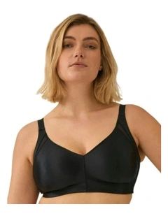 Curve Hugger Seamless Wirefree Minimiser Bra in Black
