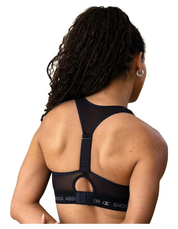 Infinity Front Close Power Bra in Black image 2