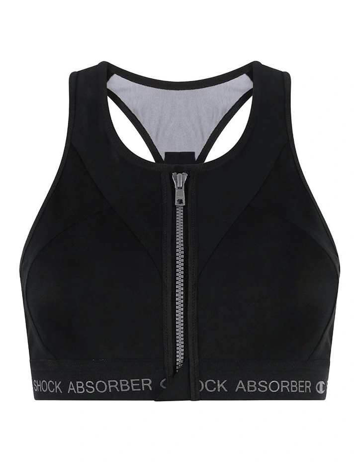 Infinity Front Close Power Bra in Black image 3