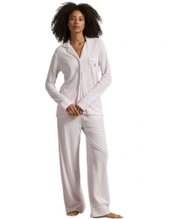 Madison Knit Oxford Modal & Cotton Pyjama Set in Pink Lady