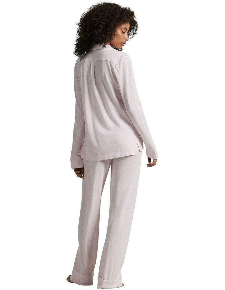 Madison Knit Oxford Modal & Cotton Pyjama Set in Pink Lady image 2