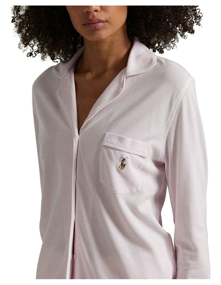 Madison Knit Oxford Modal & Cotton Pyjama Set in Pink Lady image 3