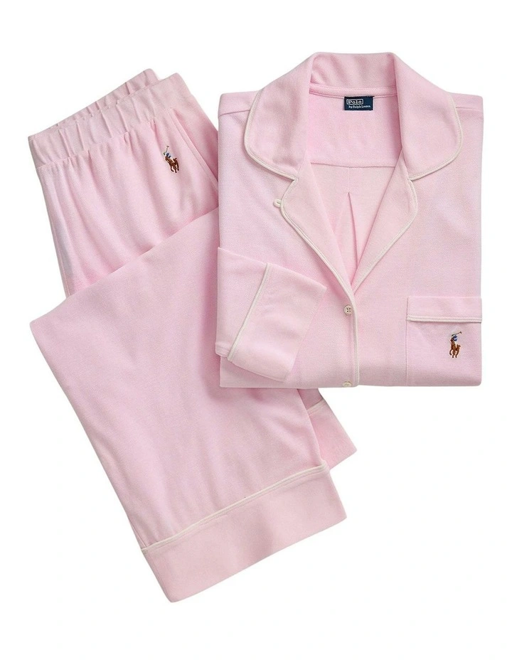 Madison Knit Oxford Modal & Cotton Pyjama Set in Pink Lady image 7
