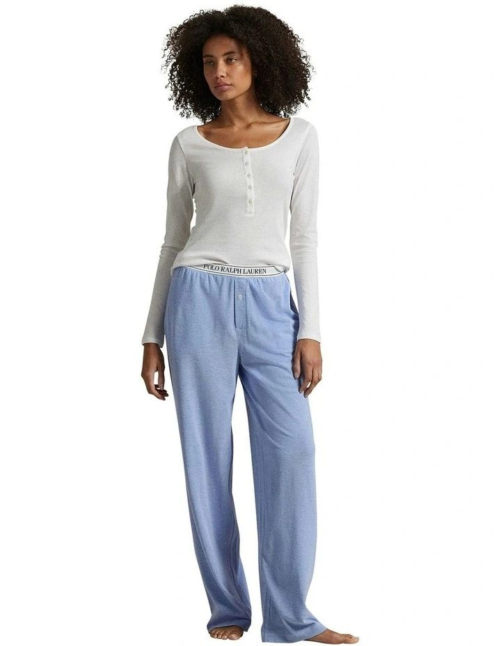 Knit Oxford Modal & Cotton Lounge Pant in Ultramarine image 4
