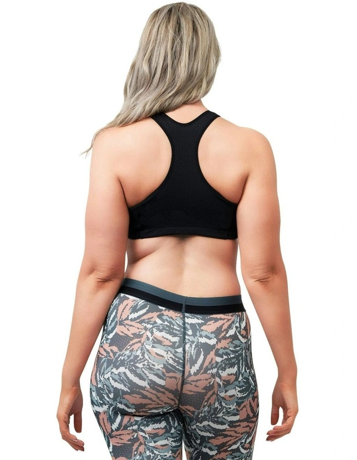 High Impact Active Crop Top Sports Bra in Black image 4