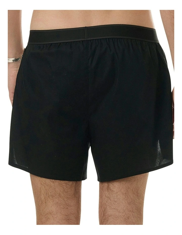 Active Woven Cotton Boxer Underwear 2 Pack in Black image 4