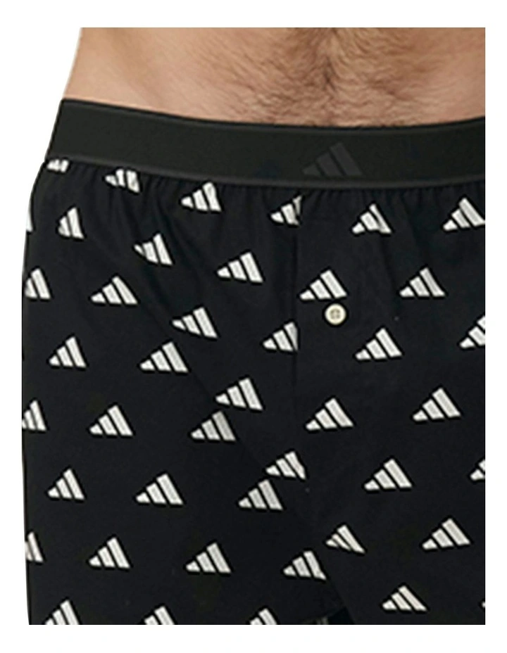 Active Woven Cotton Boxer Underwear 2 Pack in Black image 6