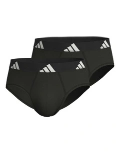 Active Flex Cotton Body Brief Underwear 2 Pack in Black