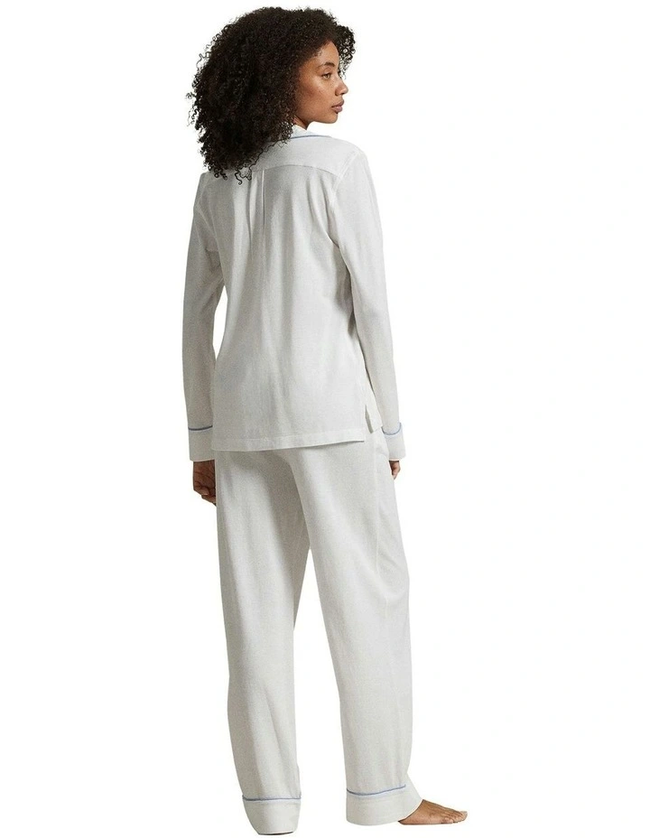Madison Knit Oxford Modal & Cotton Pyjama Set in White Cloud image 2