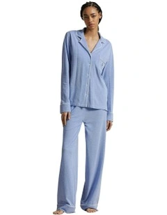 Madison Knit Oxford Modal & Cotton Pyjama Set in Ultramarine