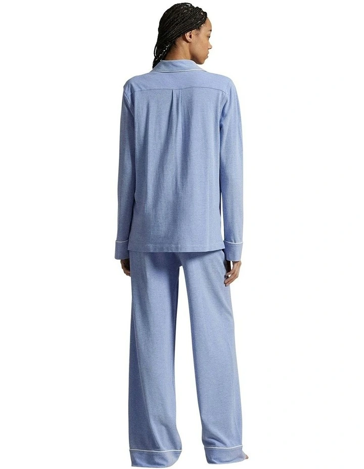 Madison Knit Oxford Modal & Cotton Pyjama Set in Ultramarine image 2